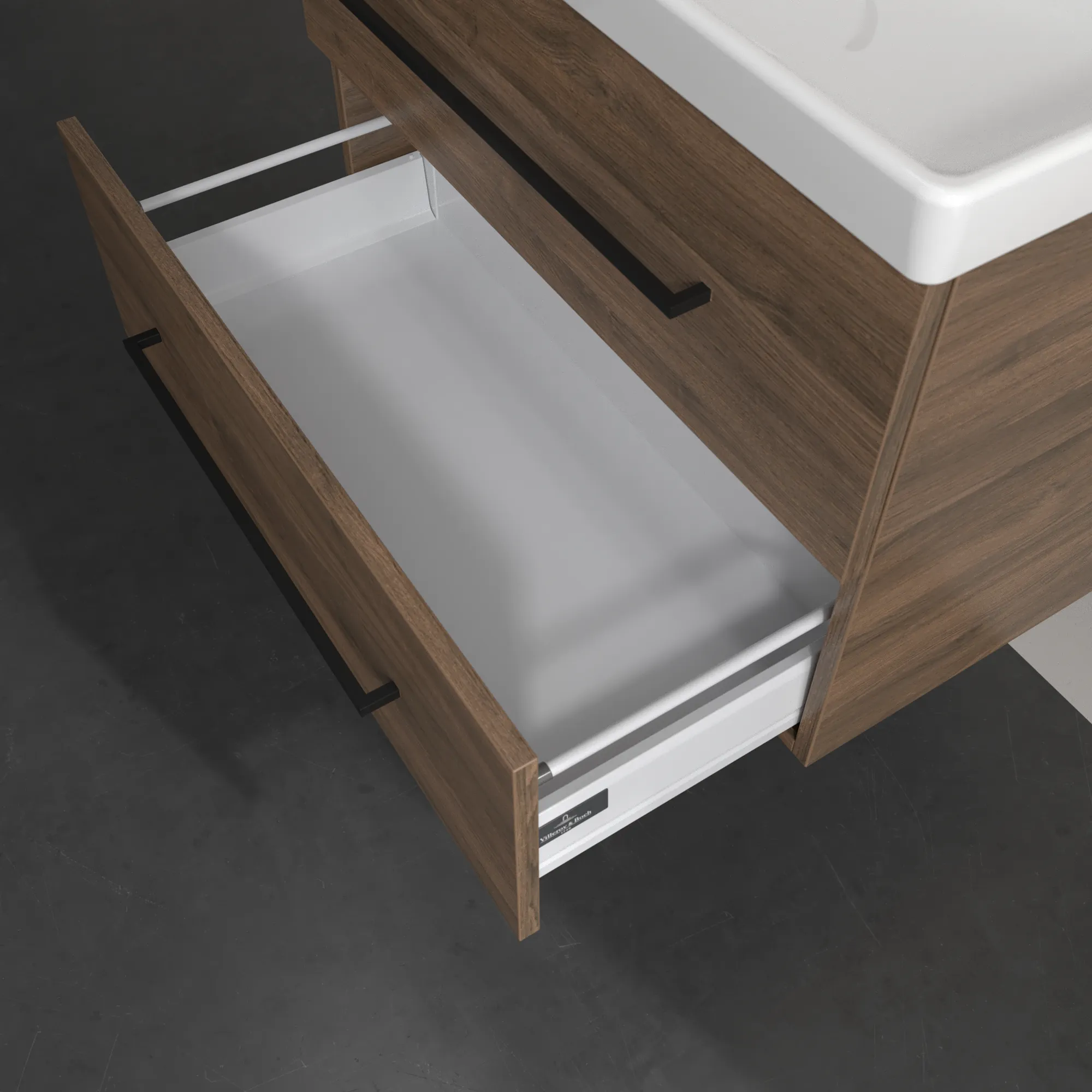 Villeroy & Boch Waschbeckenunterschrank Avento, Arizona Oak, 776x514x450 mm, Eckig, SoftClosing, 2 Auszüge