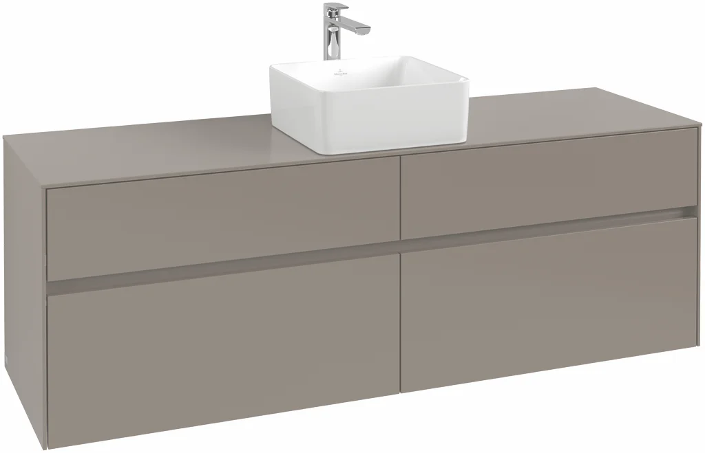 Villeroy & Boch Waschbeckenunterschrank Collaro Arizona Oak, 1600x548x500 mm, mit Beleuchtung und SoftClosing, Eckig