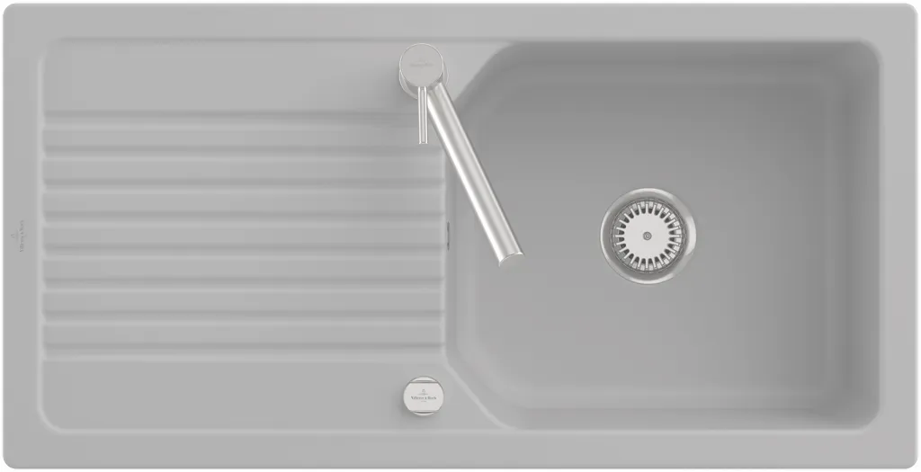 Villeroy & Boch flächenbündiges Küchenspülbecken „Linara“ 60 flat 980 × 490 × 200 mm in Fossil Villeroy & Boch flächenbündiges Küchenspülbecken „Linara“ 60 flat 980 × 490 × 200 mm in Fossil