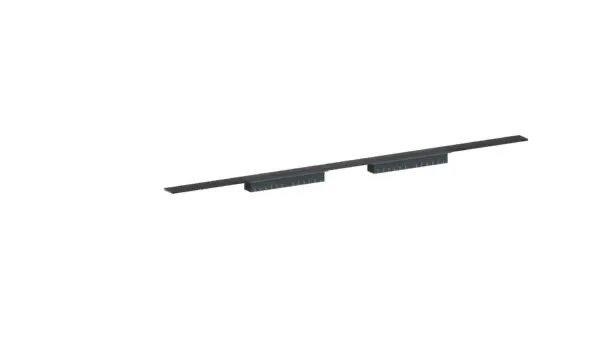 Duschrinne CeraFloor Select Duo schwarz matt, 1700 mm