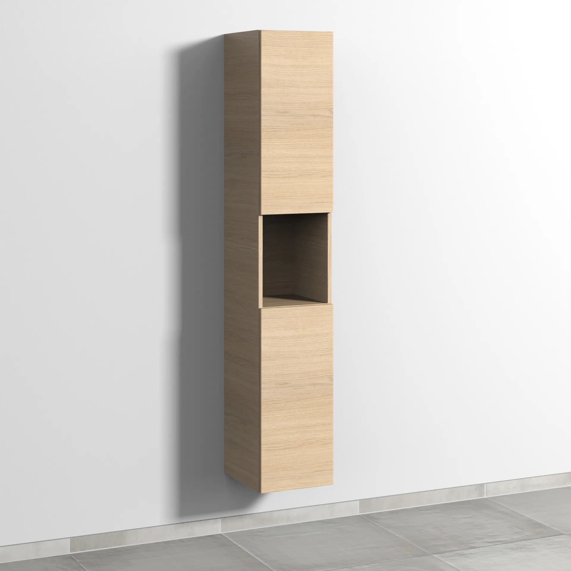 Sanipa Hochschrank „3way“ 300 × 1700 × 345 mm Anschlag rechts, in Eiche Nordic, Anschlag rechts Sanipa Hochschrank „3way“ 300 × 1700 × 345 mm Anschlag rechts, in Eiche Nordic, Anschlag rechts