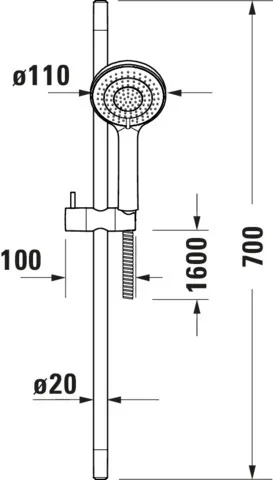 Brausegarnitur Brausen und Zubehör Brauseset „ZubehörArmaturen“ in Schwarz (matt)