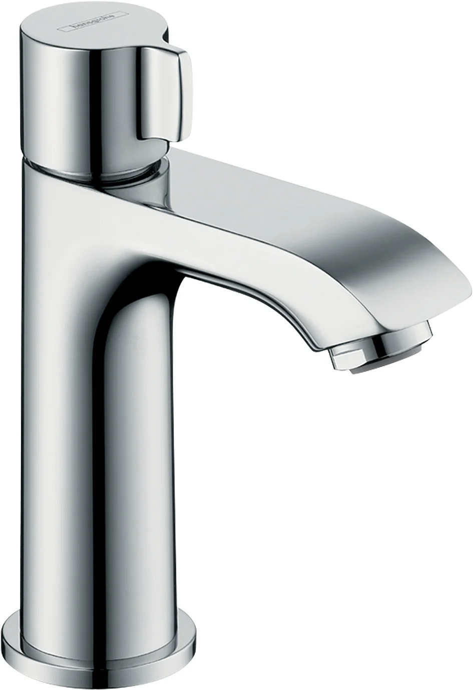 Hansgrohe Metris Standventil 100 Chrom - Kaltwasser oder vorgemischtes Wasser, Festauslauf, max. Durchfluss 5 l/min, Ausladung 89 mm, Auslaufhöhe 93 mm, Normalstrahl, Hebelgriff