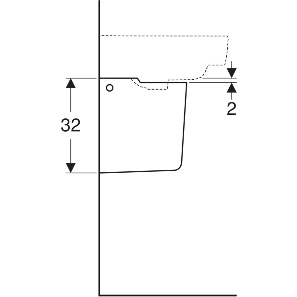 Halbsäule für Waschtisch „Renova Plan“ in weiß alpin Halbsäule für Waschtisch „Renova Plan“ in weiß alpin