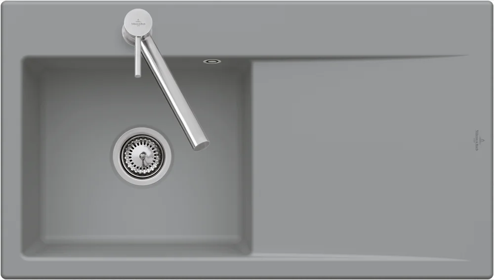Villeroy & Boch Subway Style 50 Flat 33512F, flächenbündige Spüle, 880 x 490 mm, Pure Black Villeroy & Boch Subway Style 50 Flat 33512F, flächenbündige Spüle, 880 x 490 mm, Pure Black