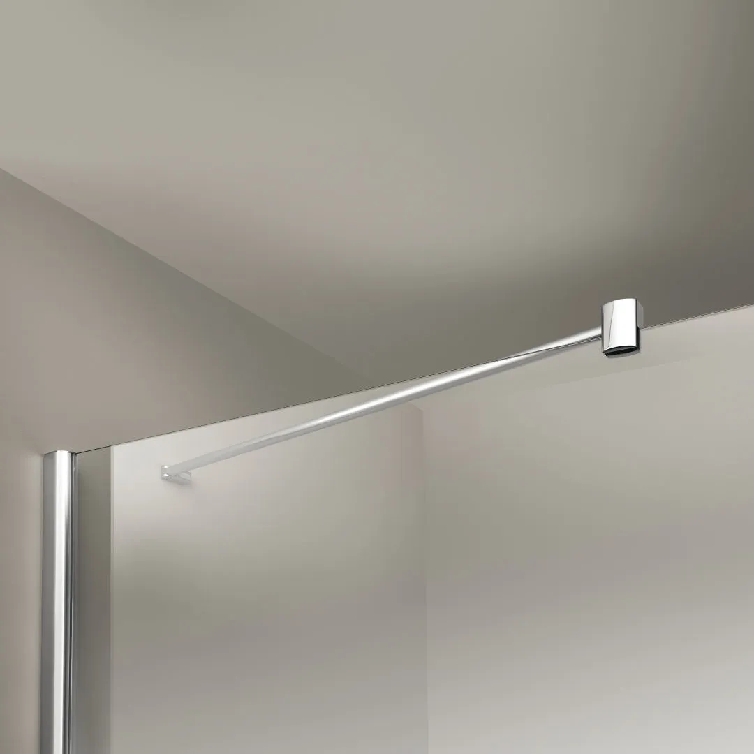 Kermi Seitenwand für Ecke „PEGA“ Glas Klar, Profile Silber Hochglanz, BV: 665 - 690 mm GAK: 650 - 675 mm WE: 675 - 700 mm H: 1850 mm