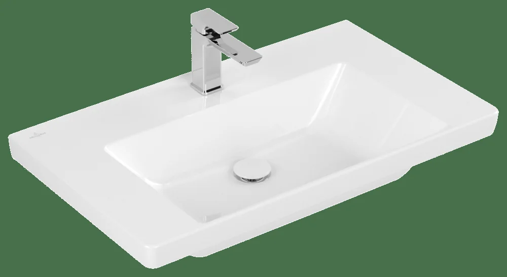 Villeroy & Boch Schrankwaschtisch Subway 3.0 800x470 mm Rechteck TitanCeram Weiß Alpin