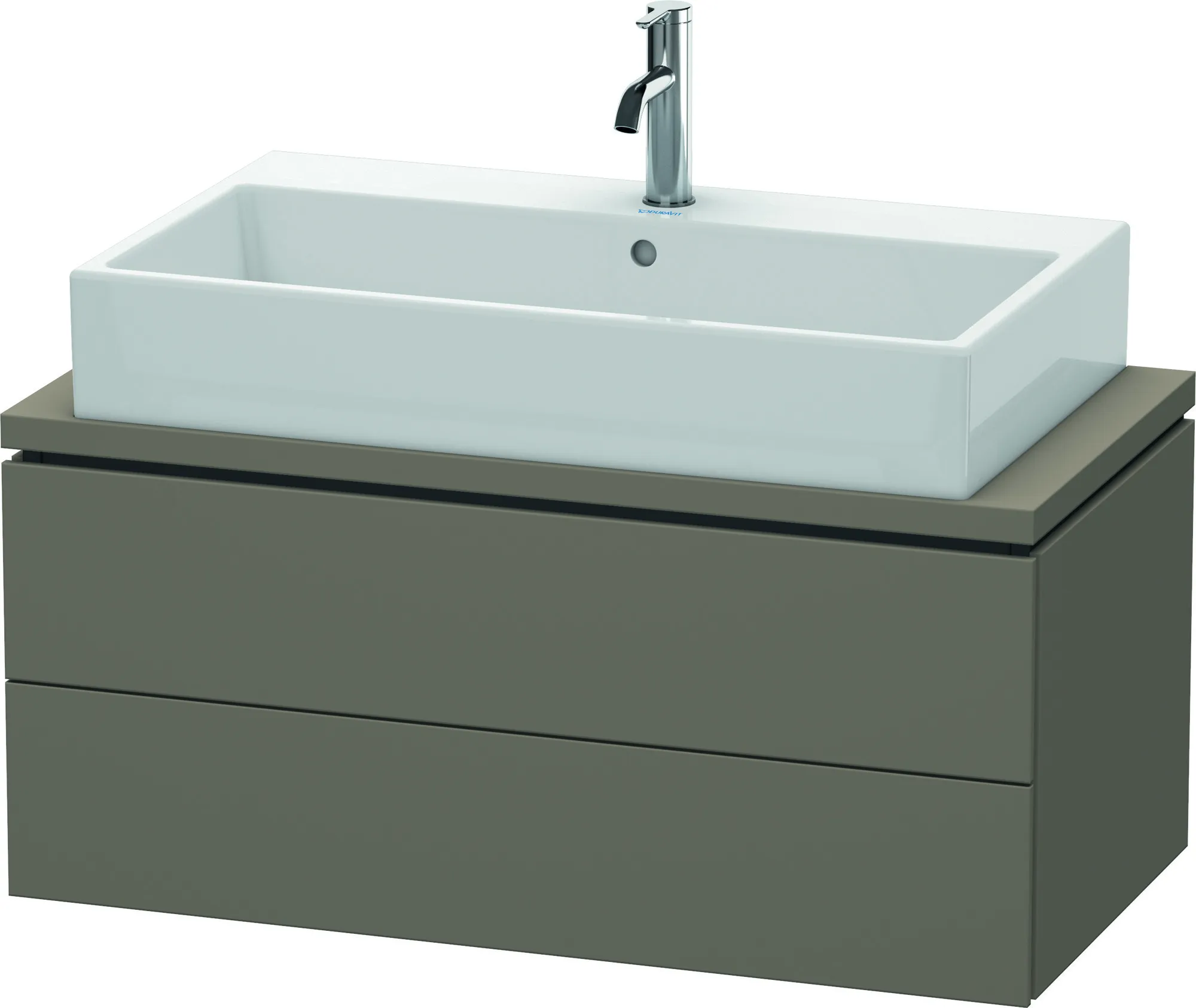 Duravit Waschtischunterschrank wandhängend „L-Cube“ 92 × 40 × 47,7 cm Flannel Grey Seidenmatt