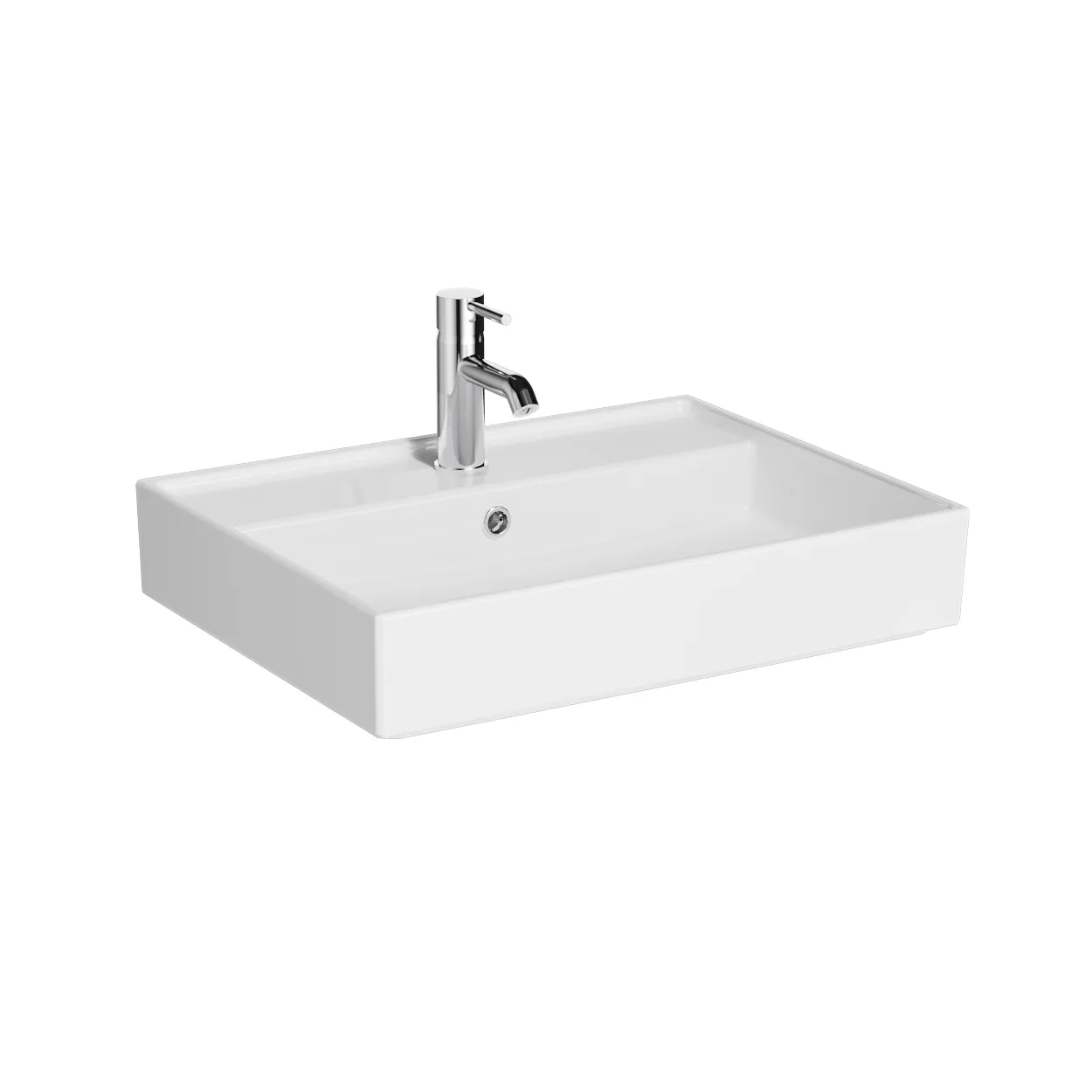 ArchiPlan Waschtisch 60 x 46 cm rechteckig wandgebunden mit Hahnloch mit Überlaufloch Weiß Hochglanz mit Oberflächenveredelung Clean ArchiPlan Waschtisch 60 x 46 cm rechteckig wandgebunden mit Hahnloch mit Überlaufloch Weiß Hochglanz mit Oberflächenveredelung Clean