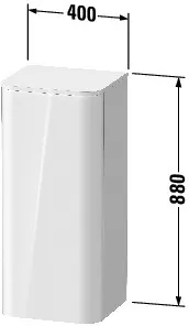 Duravit Halbhochschrank „Happy D.2 Plus“ 40 × 88 × 36 cm, Anschlag rechts Duravit Halbhochschrank „Happy D.2 Plus“ 40 × 88 × 36 cm, Anschlag rechts