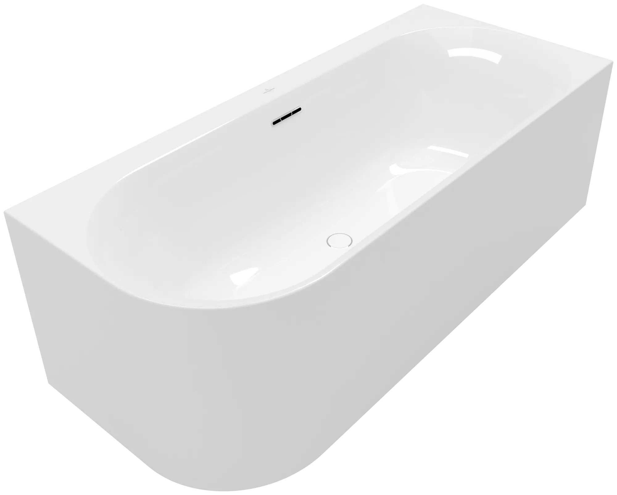 Villeroy & Boch Badewanne mit ovaler Innenform „Loop & Friends“ vorwand oval 180 × 80 cm, rechts