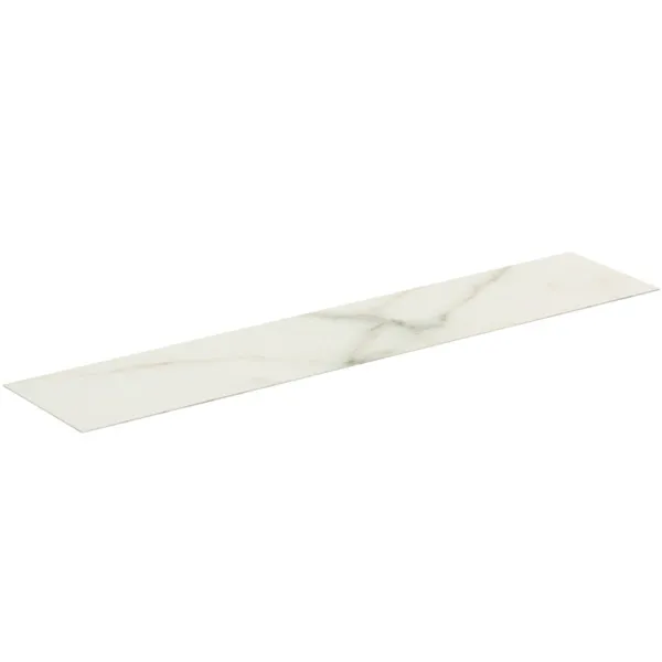 Waschtischplatte Conca, aus Keramik, 2387x505x6mm, Marmor Noir Desir