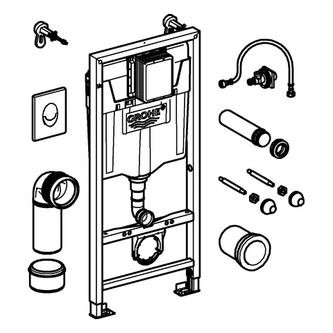Grohe Rapid SL WC-Set 3-in-1, 1,13 m Bauhöhe, Skate Air Betätigung, alpinweiß Grohe Rapid SL WC-Set 3-in-1, 1,13 m Bauhöhe, Skate Air Betätigung, alpinweiß