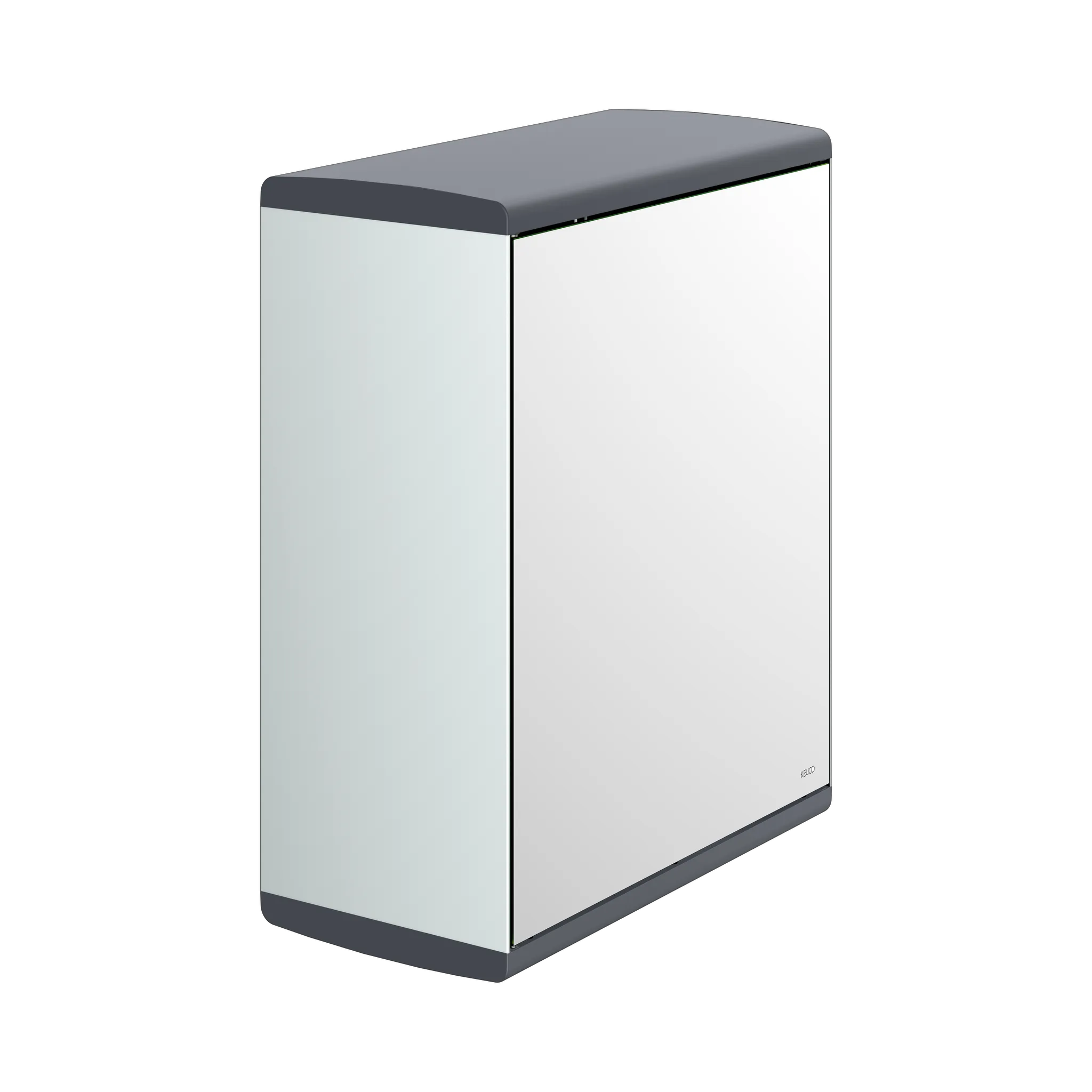 Collection Moll Papiertuchspender mit Spiegeltür Anschlag links silber-eloxiert/anthrazit