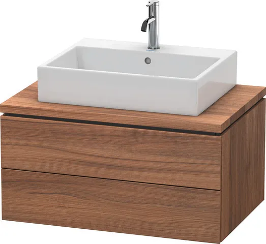 Duravit Waschtischunterschrank wandhängend „L-Cube“ 82 × 40 × 54,7 cm Nussbaum Natur
