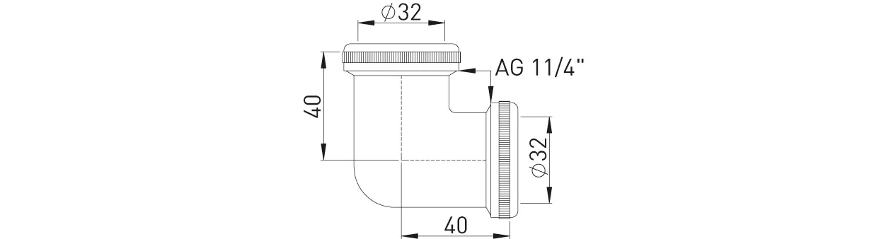 Winkel Messing vc für Rohre 32 mm mit 2 konischen Dichtungen Winkel Messing vc für Rohre 32 mm mit 2 konischen Dichtungen