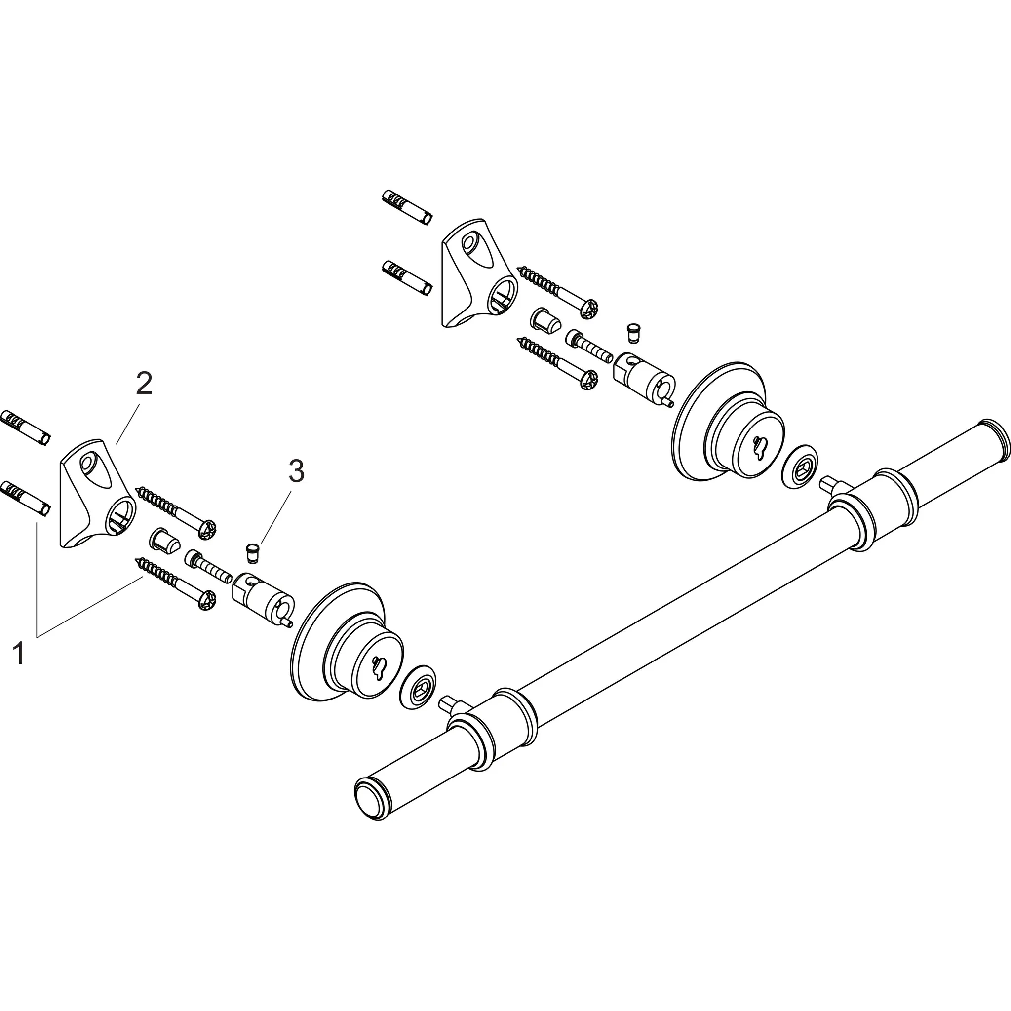 Hansgrohe AXOR Montreux Badetuchhalter 800mm, Chrom Hansgrohe AXOR Montreux Badetuchhalter 800mm, Chrom