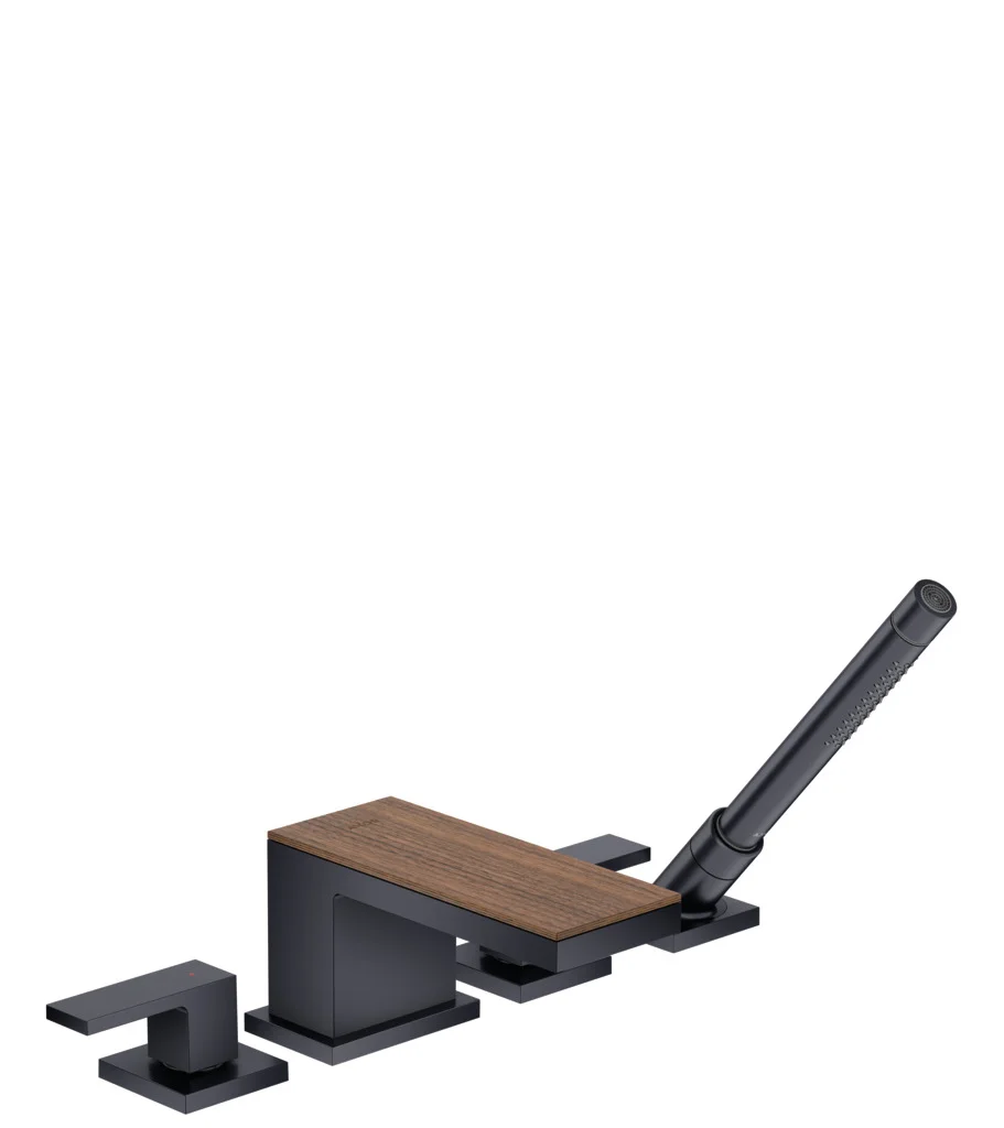 Hansgrohe AXOR MyEdition Platte 200 mm, Amerikanischer Nussbaum, abnehmbar