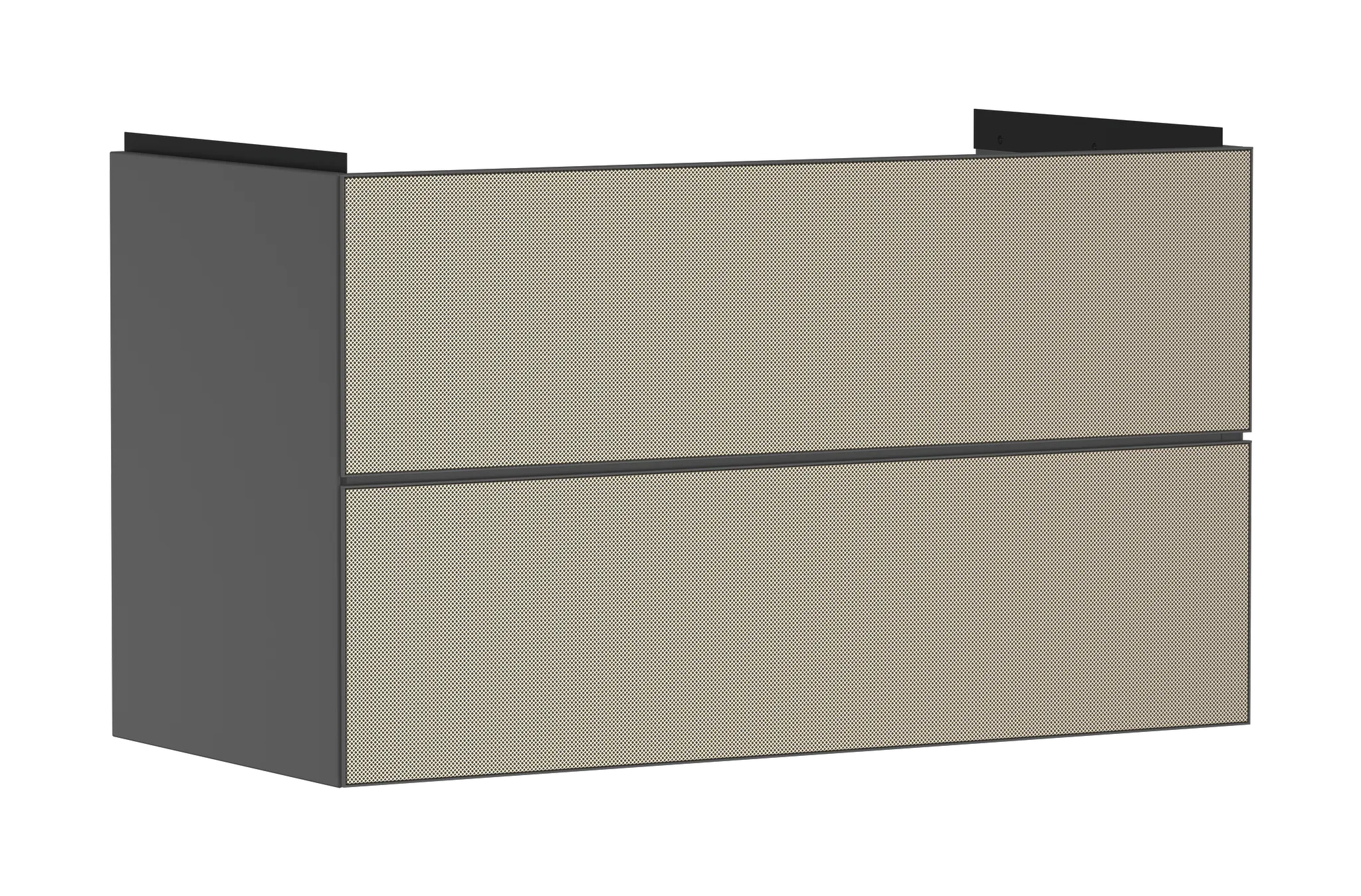 Xevolos E Waschtischunterschrank Schiefergrau Matt 980/475 mit 2 Schubkästen für Waschtisch Bronze Struktur Xevolos E Waschtischunterschrank Schiefergrau Matt 980/475 mit 2 Schubkästen für Waschtisch Bronze Struktur