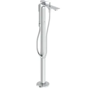 freistehende Badewannenarmatur Conca mit Stick-Handbrause Ausladung 204mm Brushed Gold freistehende Badewannenarmatur Conca mit Stick-Handbrause Ausladung 204mm Brushed Gold