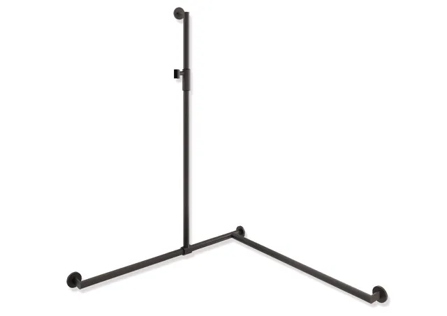 HEWI Duschhandlauf System 900 PG56, Edelstahl, pulverbeschichtet, dunkelgrau