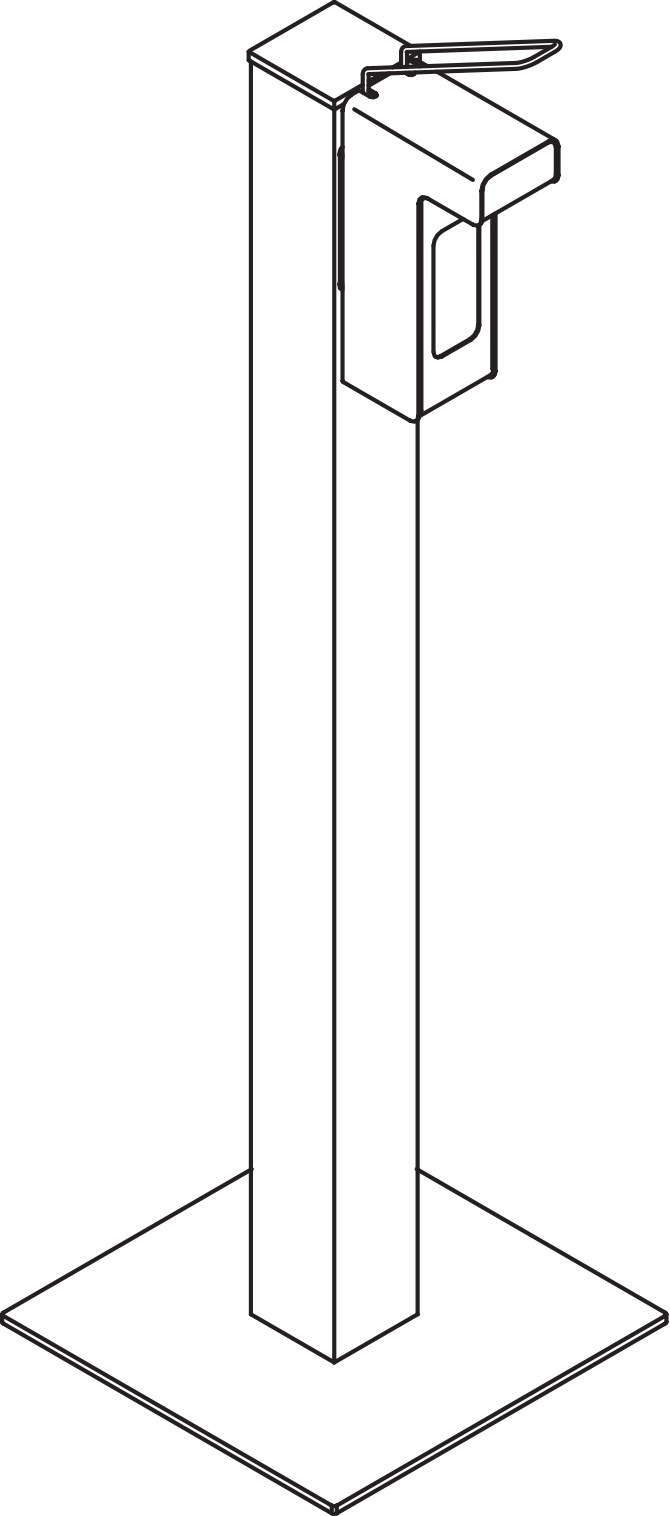 HEWI Desinfektionsspender „System 900“ 45,4 × 40 × 145,3 cm