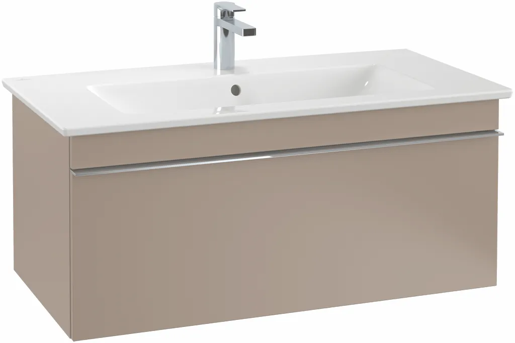 Villeroy & Boch Waschtischunterschrank „Venticello“ für Schrankwaschtisch 95,3 × 42 × 50,2 × 50,2 cm Cashmere Grey, mittig