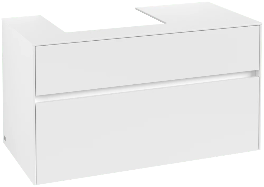 Villeroy & Boch Waschbeckenunterschrank Collaro C01400, Eckig White Matt, 1000x548x500mm, mit SoftClosing, 2 Auszüge Villeroy & Boch Waschbeckenunterschrank Collaro C01400, Eckig White Matt, 1000x548x500mm, mit SoftClosing, 2 Auszüge