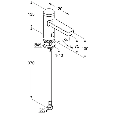 Kludi ZENTA SL Elektronisches Standventil DN 15, chrom