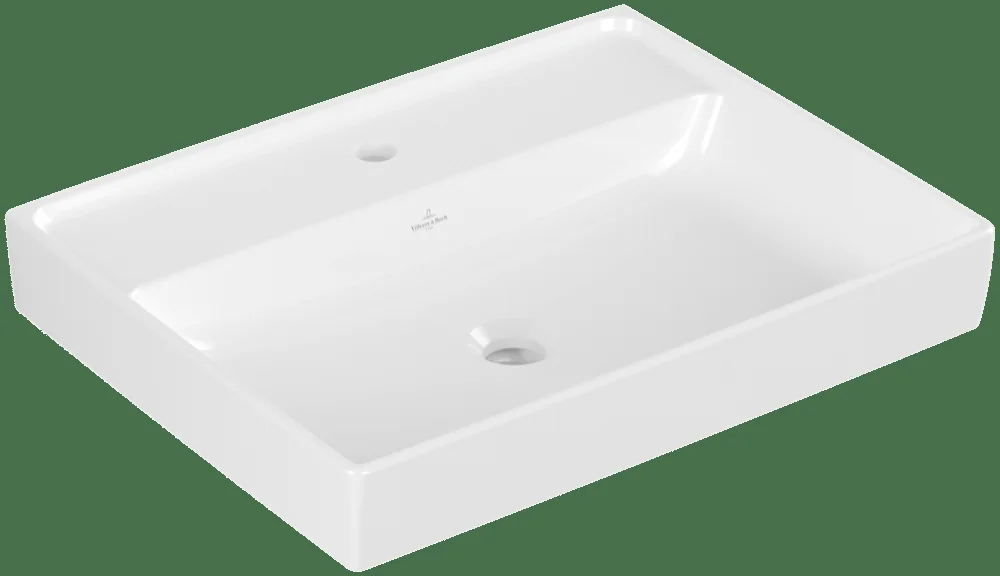 Villeroy & Boch Collaro Waschbecken 600x470mm Rechteck TitanCeram Weiß Alpin