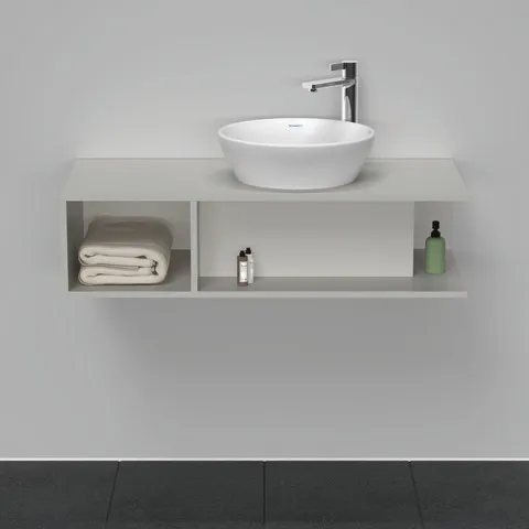 Duravit Waschtischunterschrank wandhängend „D-Neo“ 100 × 26 × 48 cm Betongrau Matt