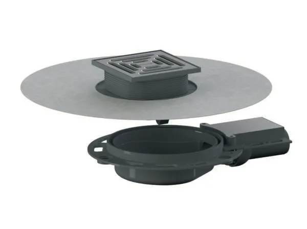 Dallmer Bodenablauf DallDrain Pure Plan OM, DN 40, 120x120mm