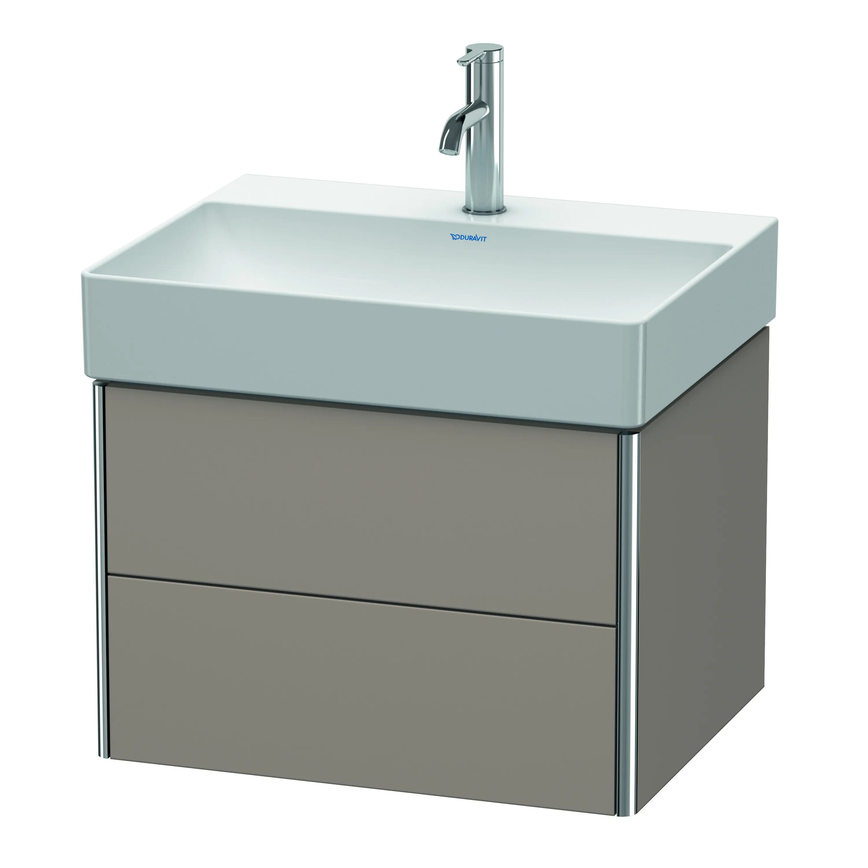 Duravit Waschtischunterschrank wandhängend „XSquare“ 58,4 × 39,7 × 46 cm Basalt Matt