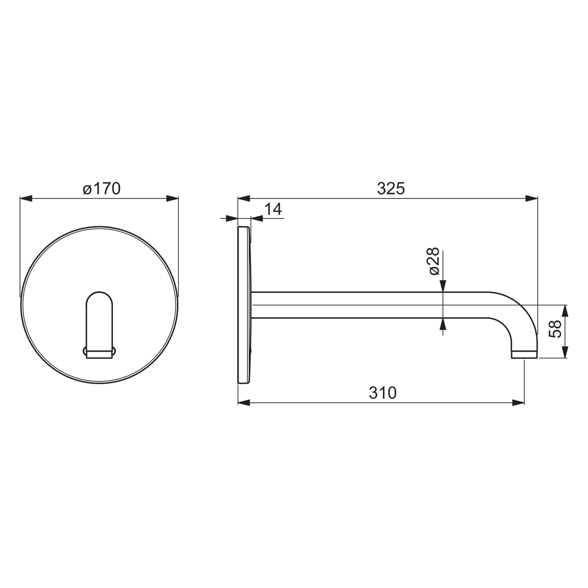 HA Fertigset für Waschtisch-Batterie HANSAELECTRA 8180 Rosette rund 3 V, Bluetooth Ausladung 310 mm Chrom