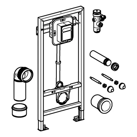 Grohe Rapid SL WC-Element mit Druckspüler, 1,13 m Bauhöhe Grohe Rapid SL WC-Element mit Druckspüler, 1,13 m Bauhöhe