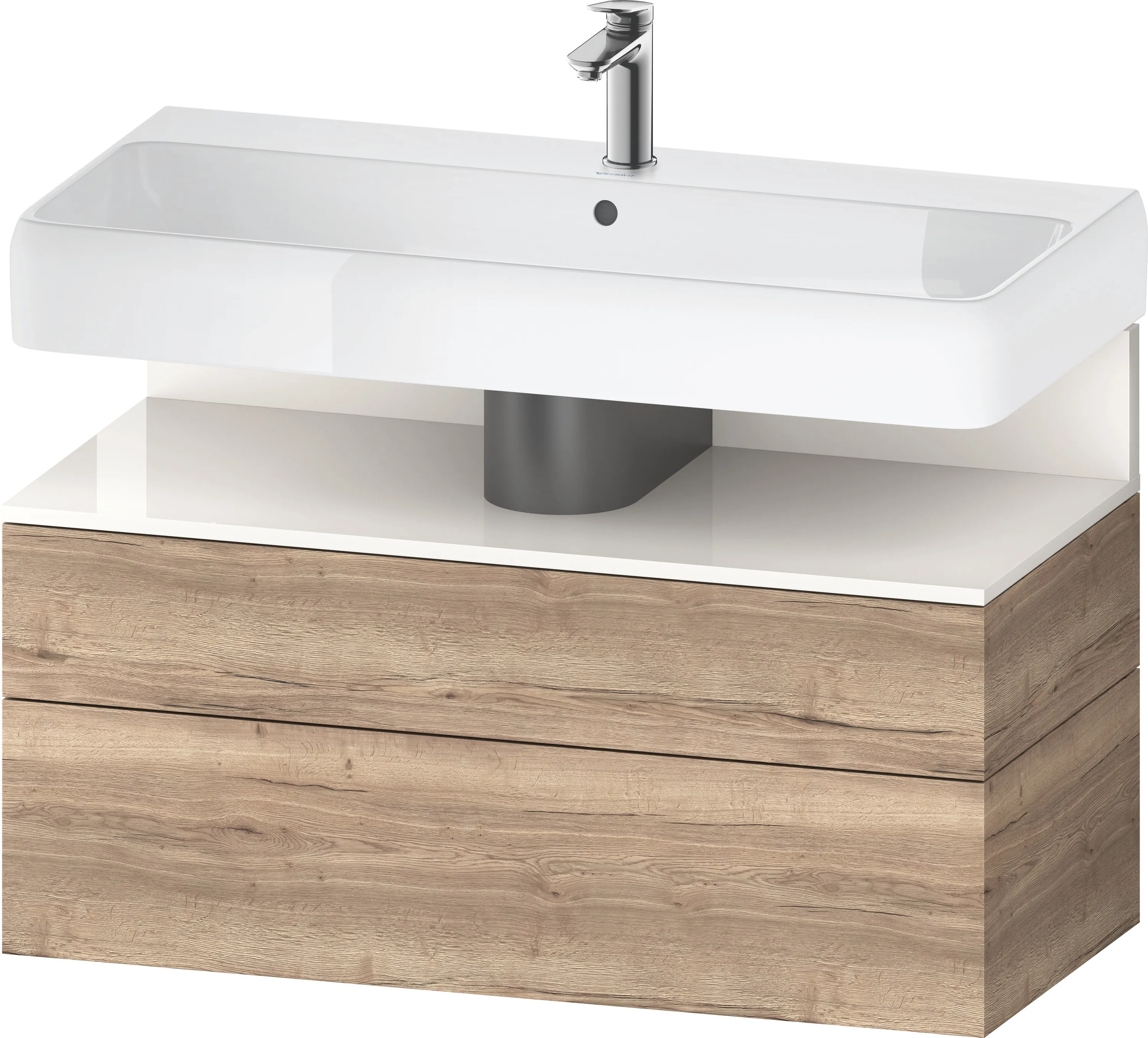 Duravit Waschtischunterschrank wandhängend „Qatego“ 99 × 59 × 47 cm, ohne Beleuchtung