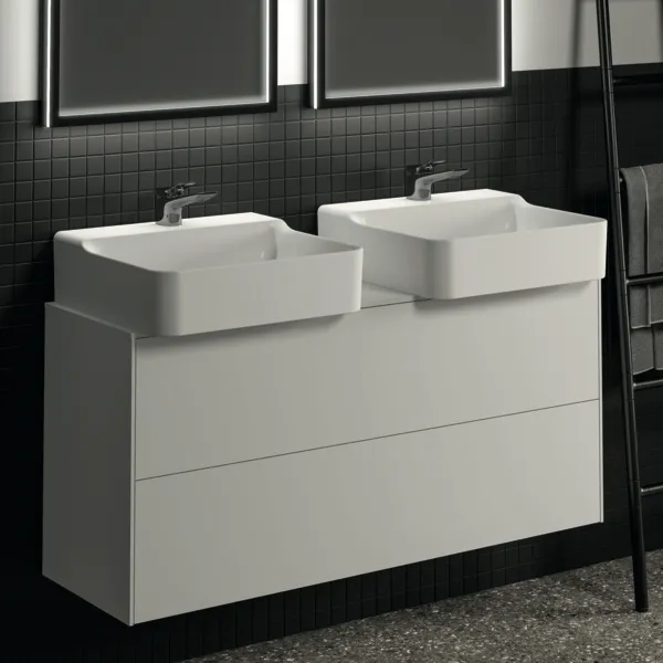 Ideal Standard Waschtischunterschrank Conca, 2 Auszüge, Weiß Ideal Standard Waschtischunterschrank Conca, 2 Auszüge, Weiß