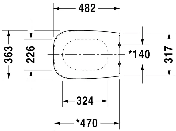 Duravit WC-Sitz „D-Code“ 36,2 × 47,8 × 5,5 cm