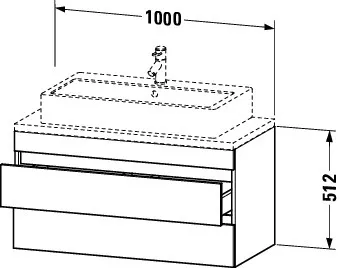 Duravit Waschtischunterschrank wandhängend „DuraStyle“ 100 × 51,2 × 47,8 cm Duravit Waschtischunterschrank wandhängend „DuraStyle“ 100 × 51,2 × 47,8 cm