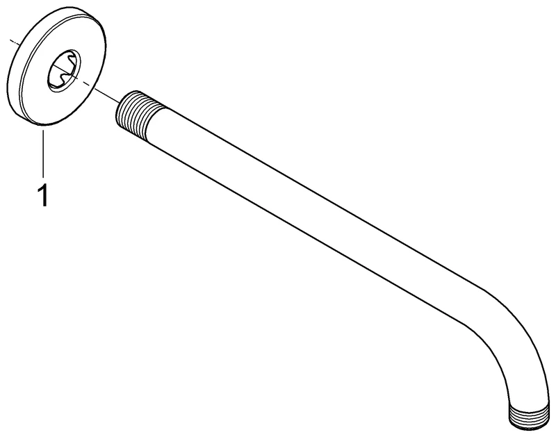 Grohe Rainshower Brausearm 28576, 286mm Ausladung, chrom Grohe Rainshower Brausearm 28576, 286mm Ausladung, chrom