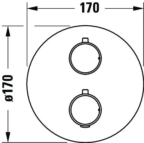 Duravit Zweihand-Unterputz-Armatur „Thermostatarmaturen“ in Chrom Duravit Zweihand-Unterputz-Armatur „Thermostatarmaturen“ in Chrom