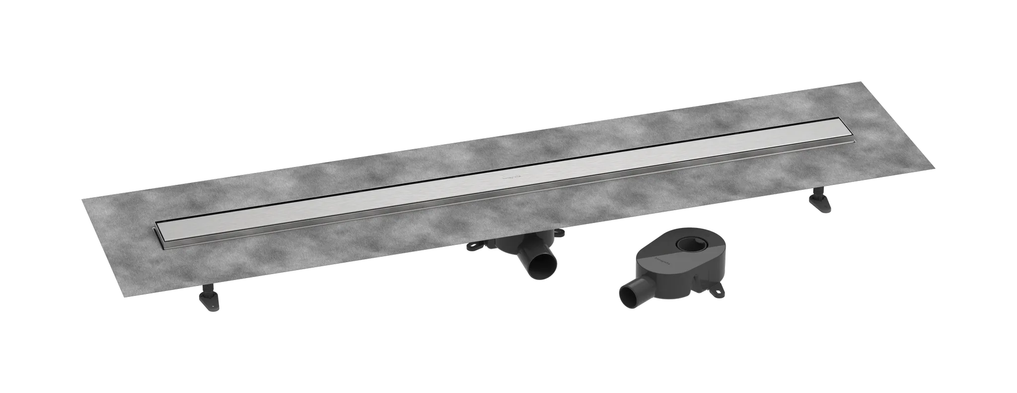 Hansgrohe RainDrain Go Komplettset Duschrinne 1200 rückseitig befliesbar Edelstahl gebürstet Hansgrohe RainDrain Go Komplettset Duschrinne 1200 rückseitig befliesbar Edelstahl gebürstet