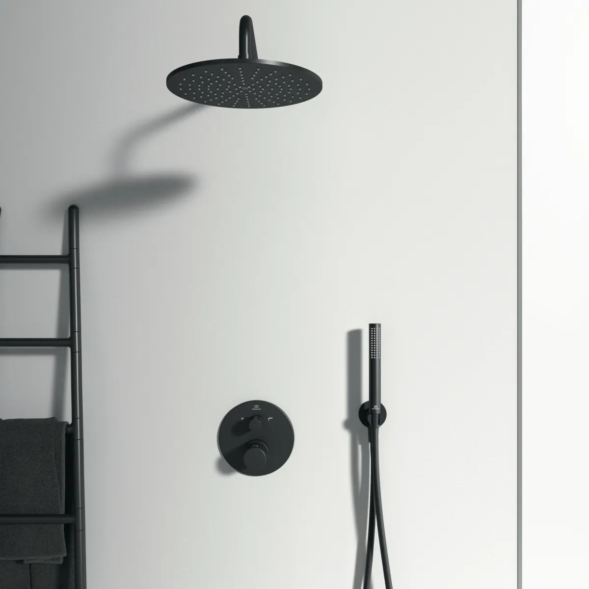 Badethermostat Unterputz Ceratherm T100, Bausatz 2, DIN EN 1717, Rosette Durchmesser: 163mm, Brushed Gold Badethermostat Unterputz Ceratherm T100, Bausatz 2, DIN EN 1717, Rosette Durchmesser: 163mm, Brushed Gold