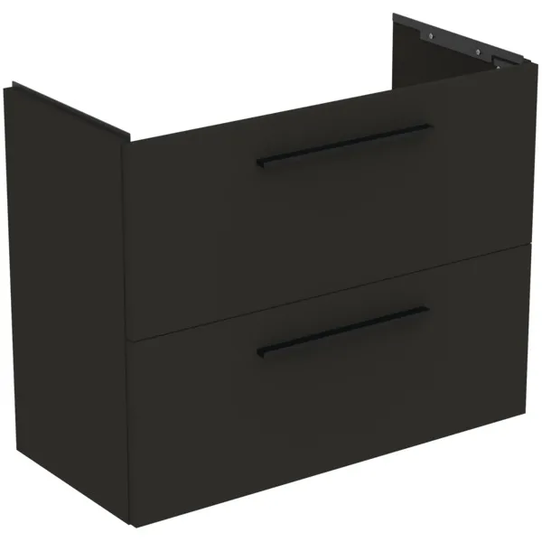 Ideal Standard Möbelwaschtischunterschrank i.life S 2 Auszüge 800x375x630mm Carbongrau matt Ideal Standard Möbelwaschtischunterschrank i.life S 2 Auszüge 800x375x630mm Carbongrau matt
