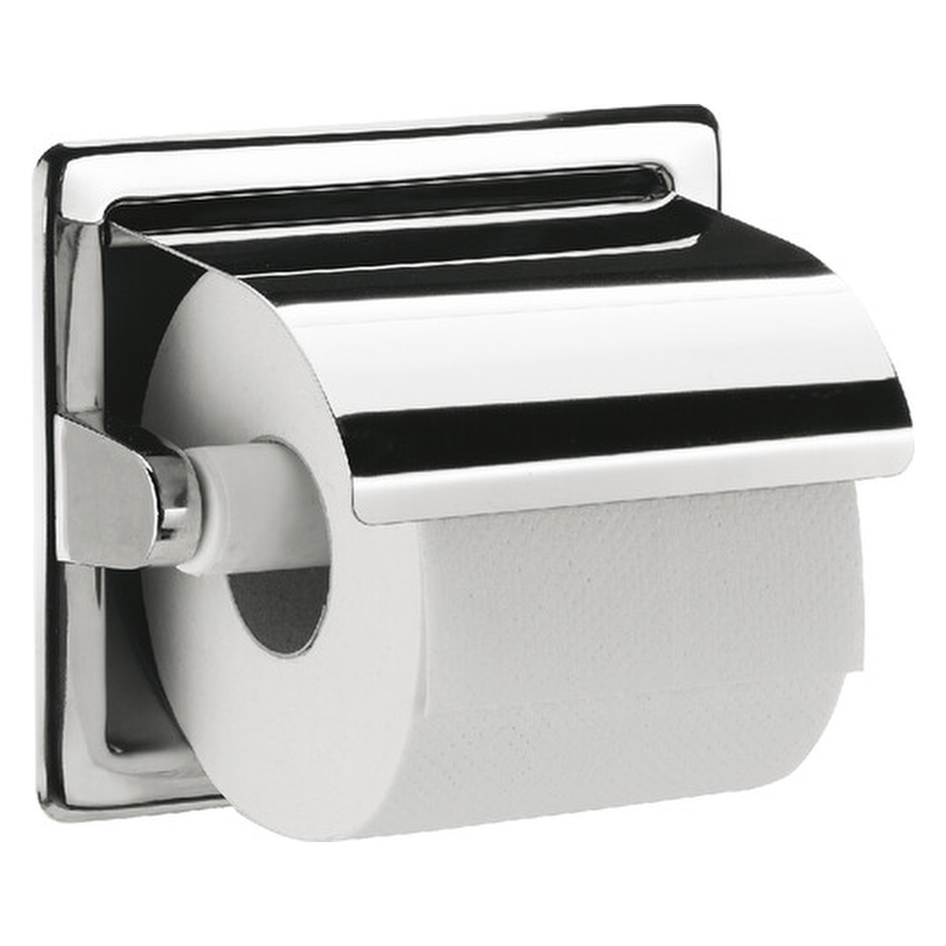 emco Toilettenpapierhalter mit Deckel „system 2“ 8,2 × 16 cm in chrom