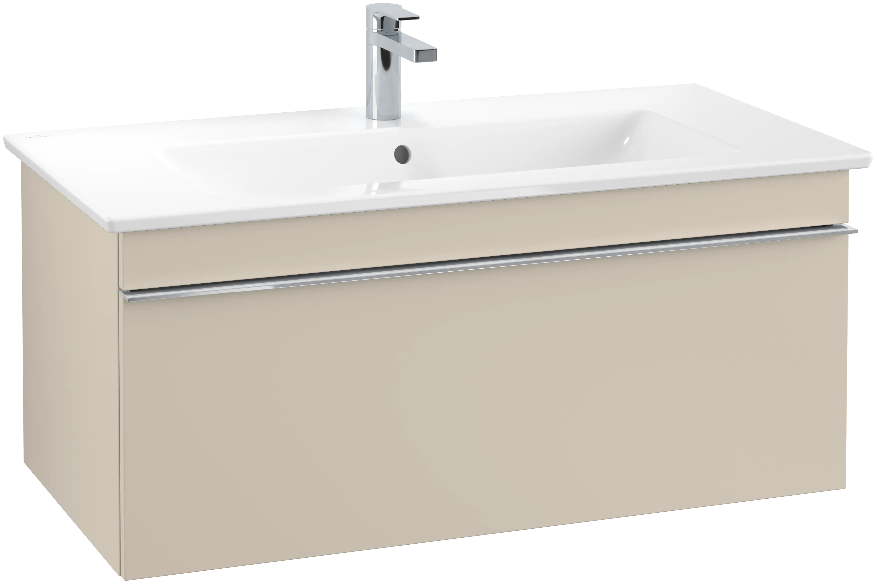 Villeroy & Boch Waschtischunterschrank „Venticello“ für Schrankwaschtisch 95,3 × 42 × 50,2 × 50,2 cm Cashmere Grey, mittig