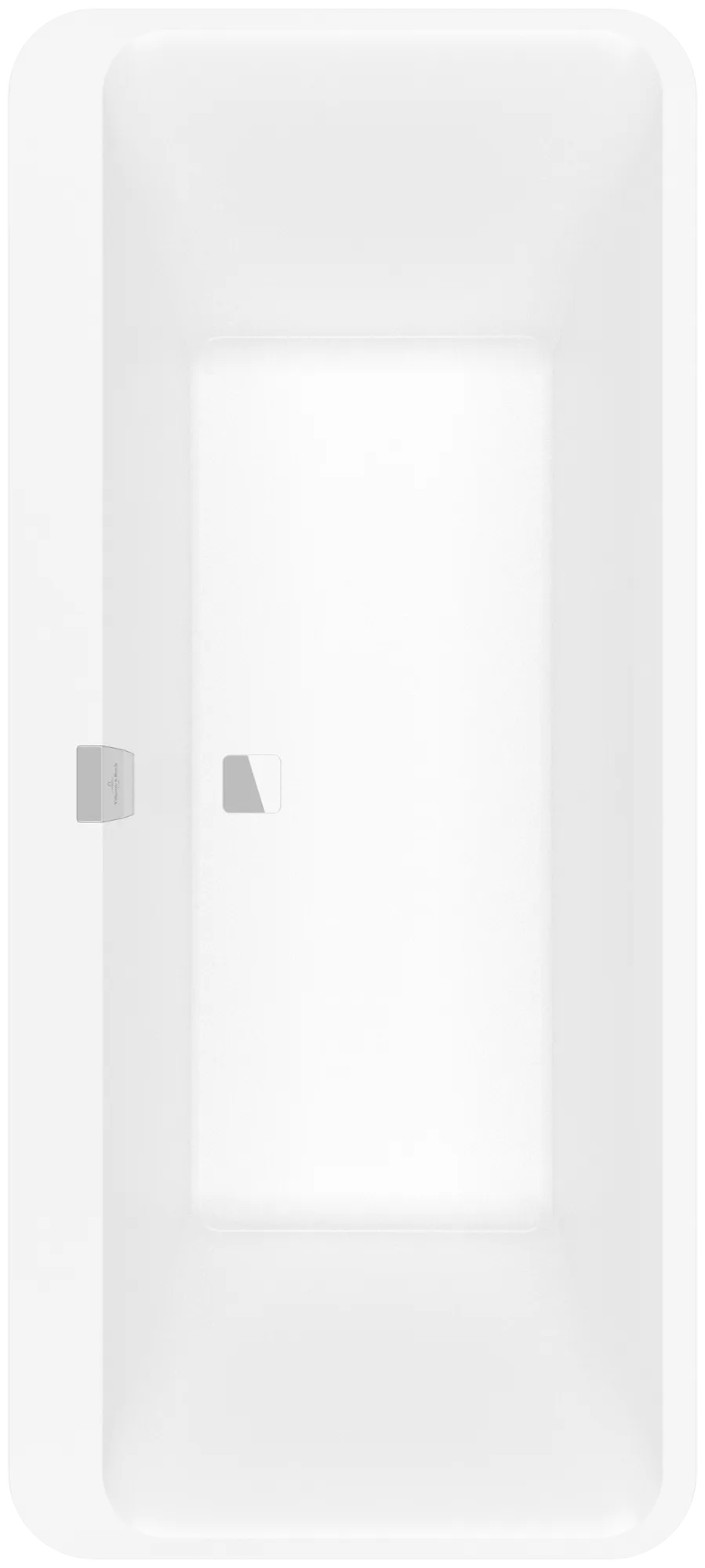Villeroy & Boch Badewanne „Squaro Edge 12 Excellence“ freistehend rechteck 180 × 80 cm, Mittelablauf in Stone White Villeroy & Boch Badewanne „Squaro Edge 12 Excellence“ freistehend rechteck 180 × 80 cm, Mittelablauf in Stone White