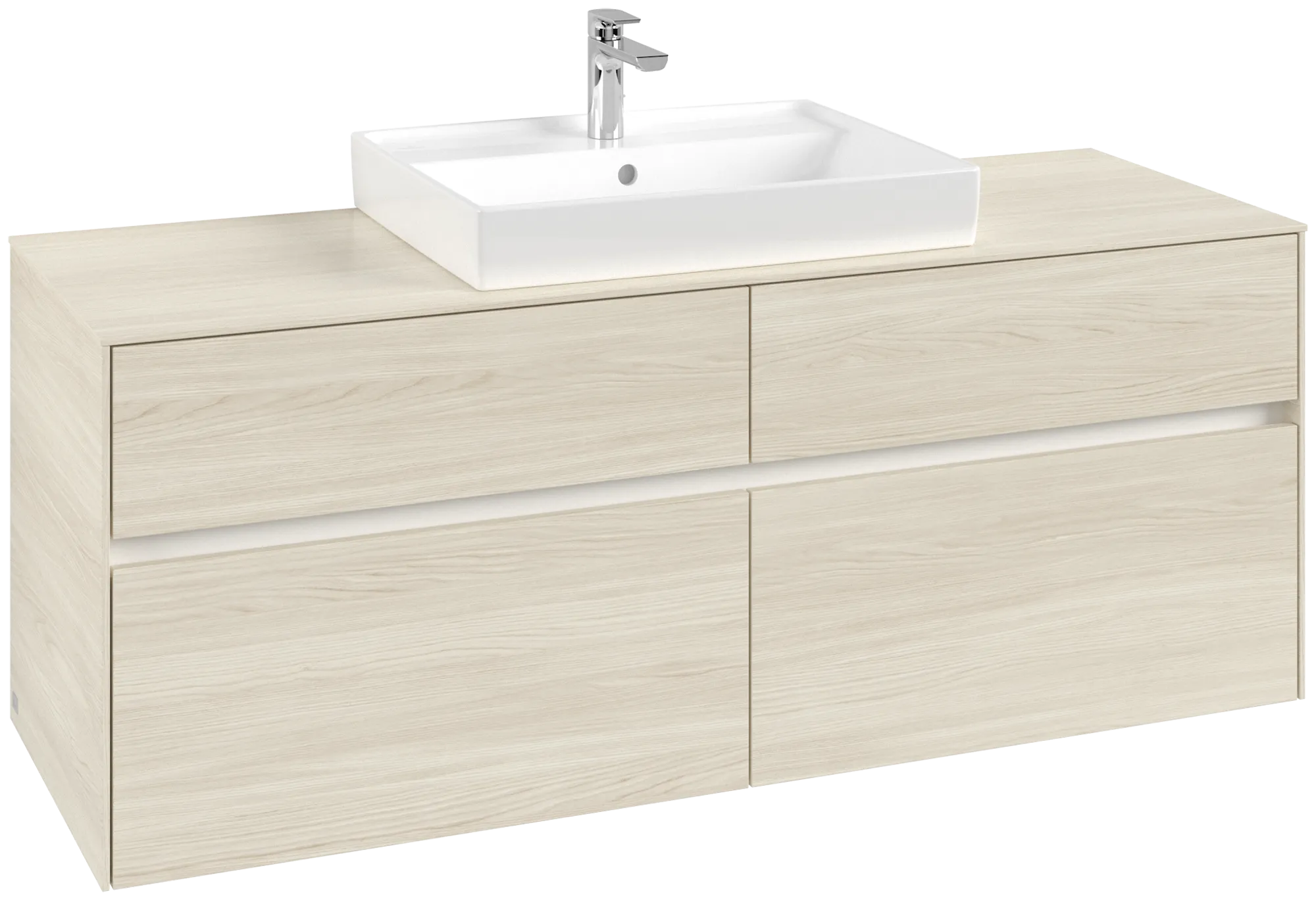 Villeroy & Boch Collaro Waschbeckenunterschrank C08400 1400x548x500mm 4 Ausz. WT m.tig White Oak