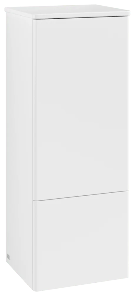 Villeroy & Boch Antao Mittelschrank, Eckig White Matt Lacquer, 414 x 356 mm, Höhe 1039 mm, mit Beleuchtung und SoftClosing