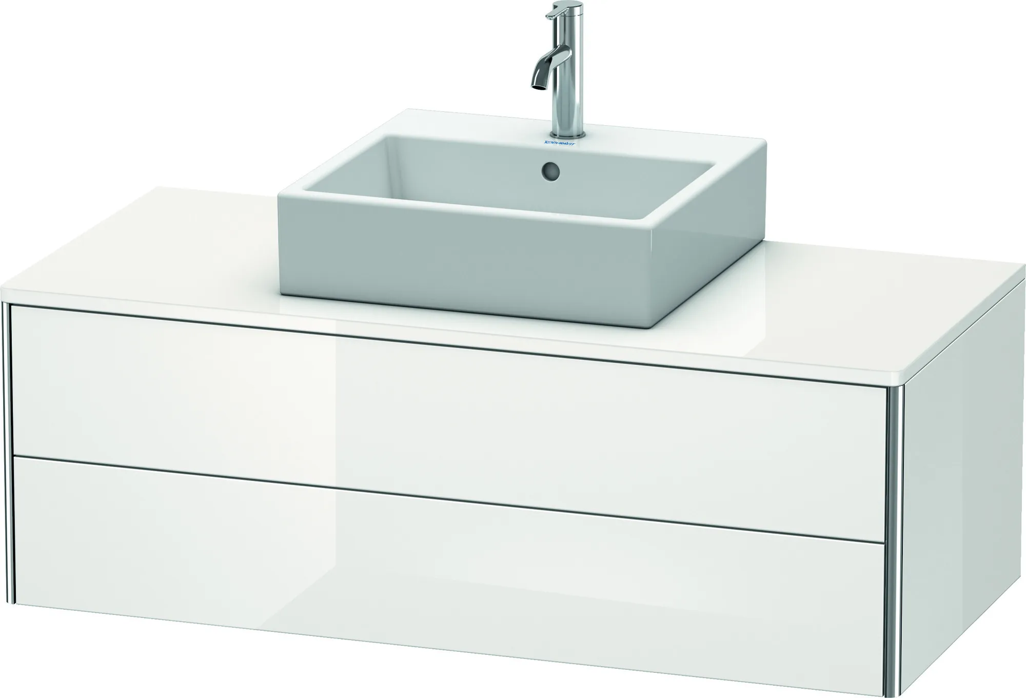Duravit Waschtischunterschrank wandhängend „XSquare“ 120 × 40 × 54,8 cm Weiß Hochglanz